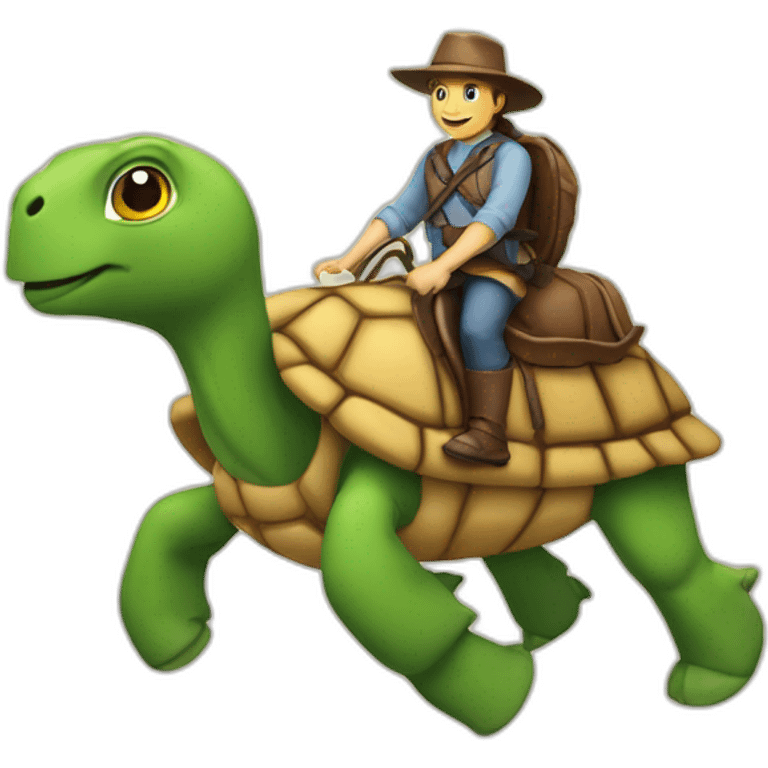 Tortue sur un cheval emoji