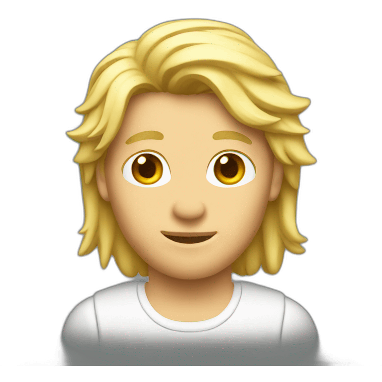 Blonde mullet emoji