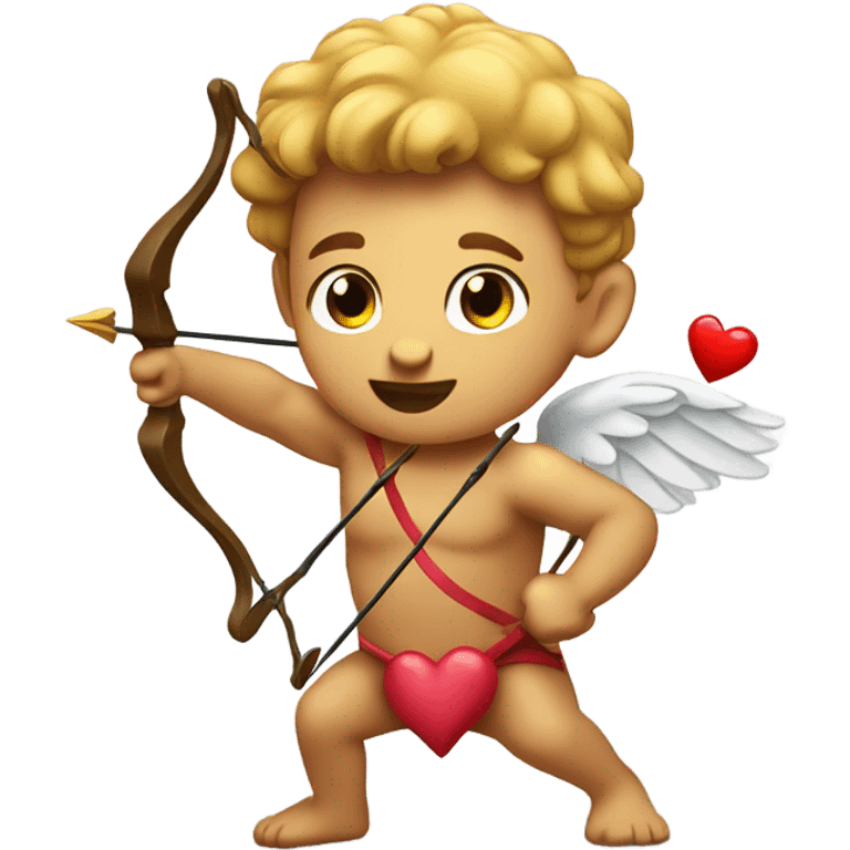 Cupid firing his heart bow emoji