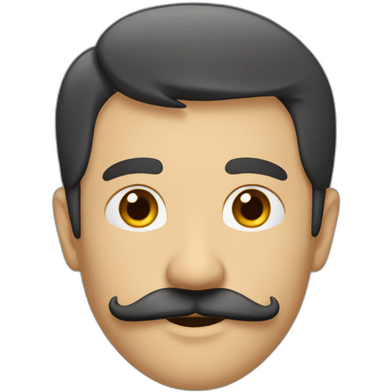 Retraité homme fort moustache sans cheveux emoji