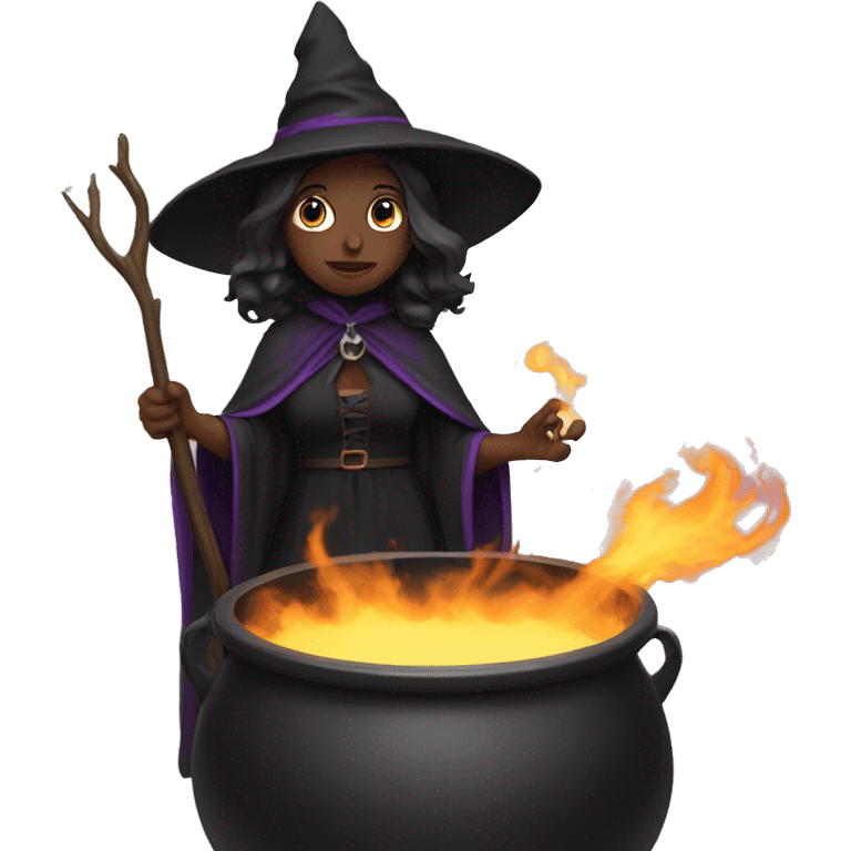 Me as a witch with a cauldron emoji