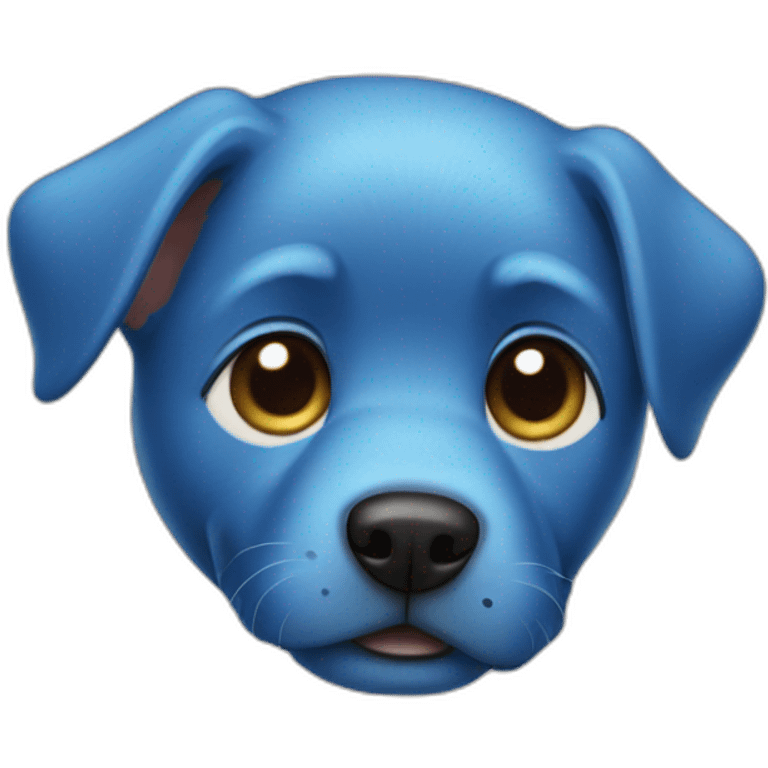 Blue dog emoji