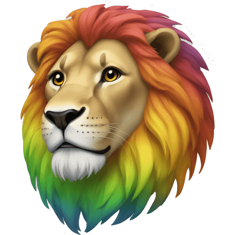 Rainbow lion emoji