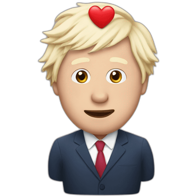 Boris Johnson with a love heart emoji