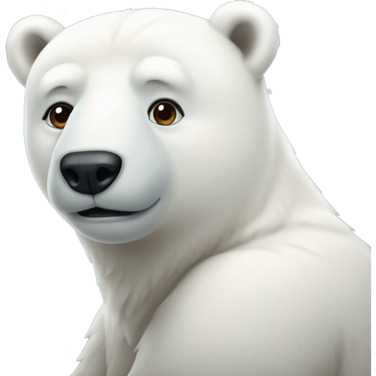 Polar bear cute emoji