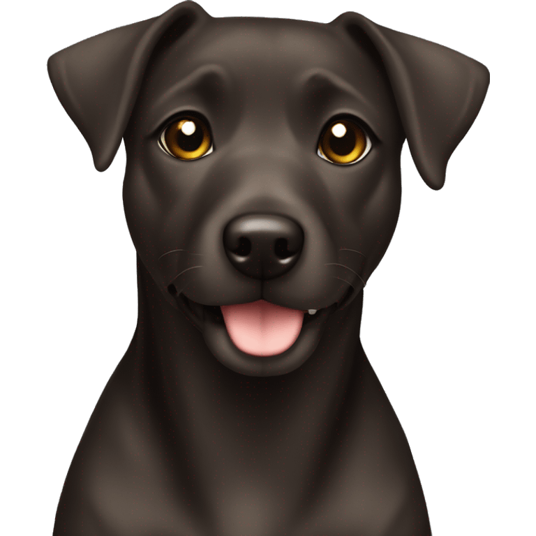 1 dog Black Patterdale Terrier brown eyes  emoji