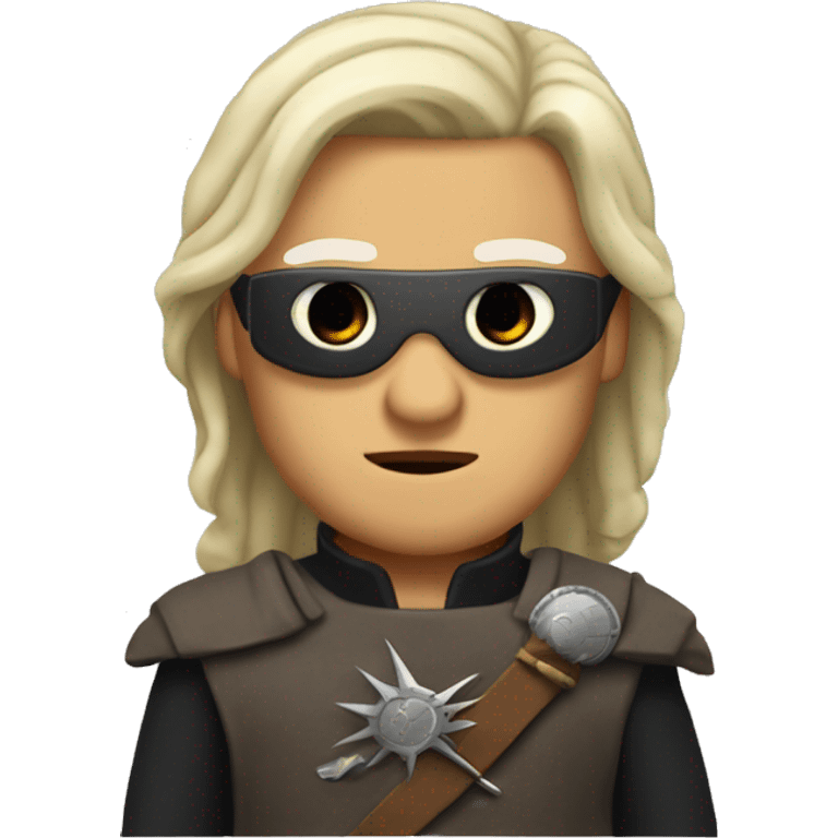 Aemond Targaryen with eye patch and straight hair emoji