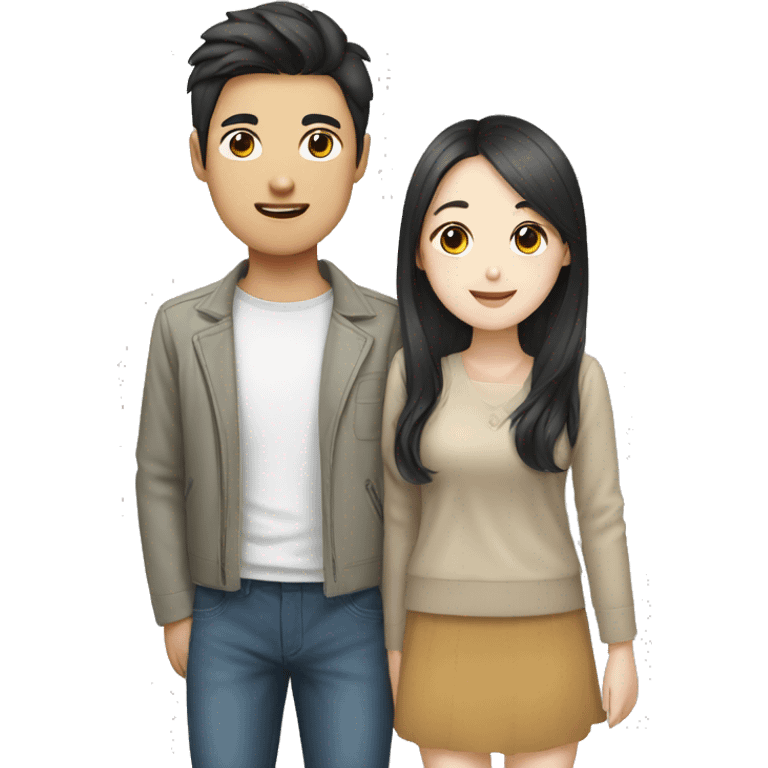 Vietnamese boyfirend and korean girl friend emoji