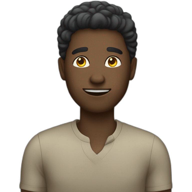 black man pointing his head with his hand emoji