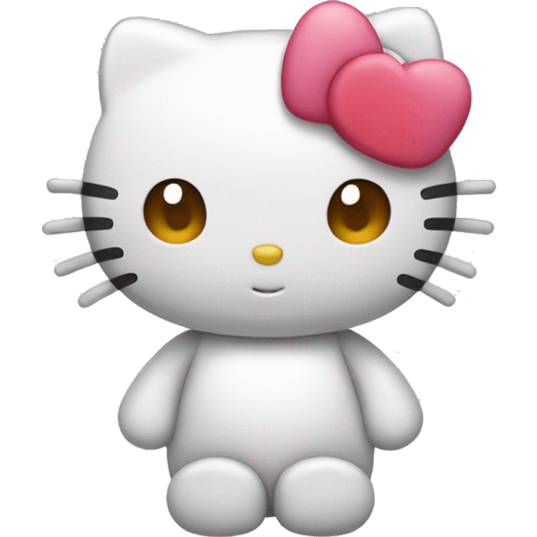 hello kitty with heart emoji