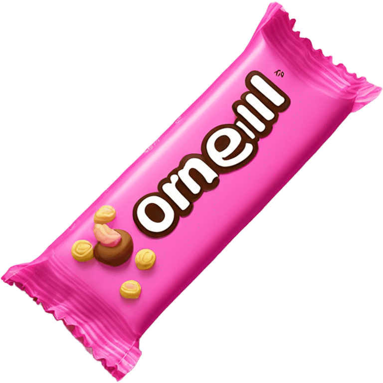 pink candy bar with the inscription kerlli emoji