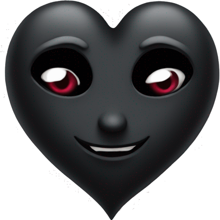 Goth heart emoji