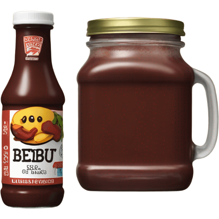 A bottle of barbecue sauce  emoji