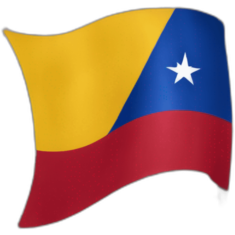 Bandera de Venezuela y en el centro la cara de simon bolivar el libertador emoji