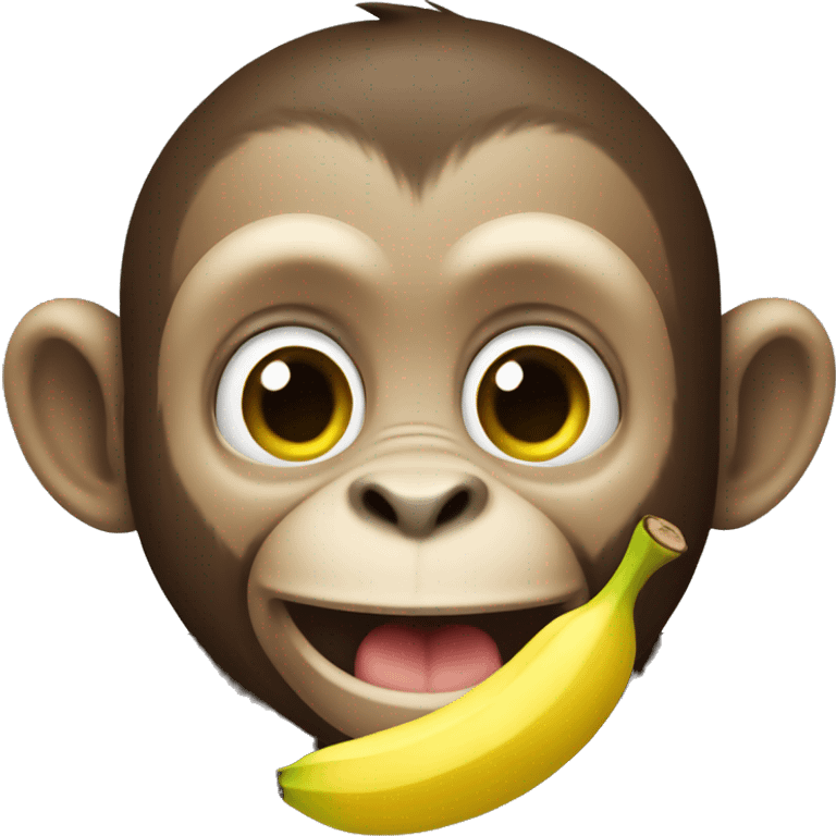 Monkey with banana  emoji