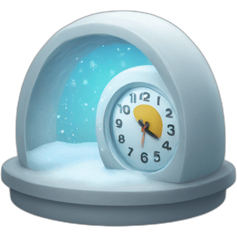 timer clock in igloo emoji