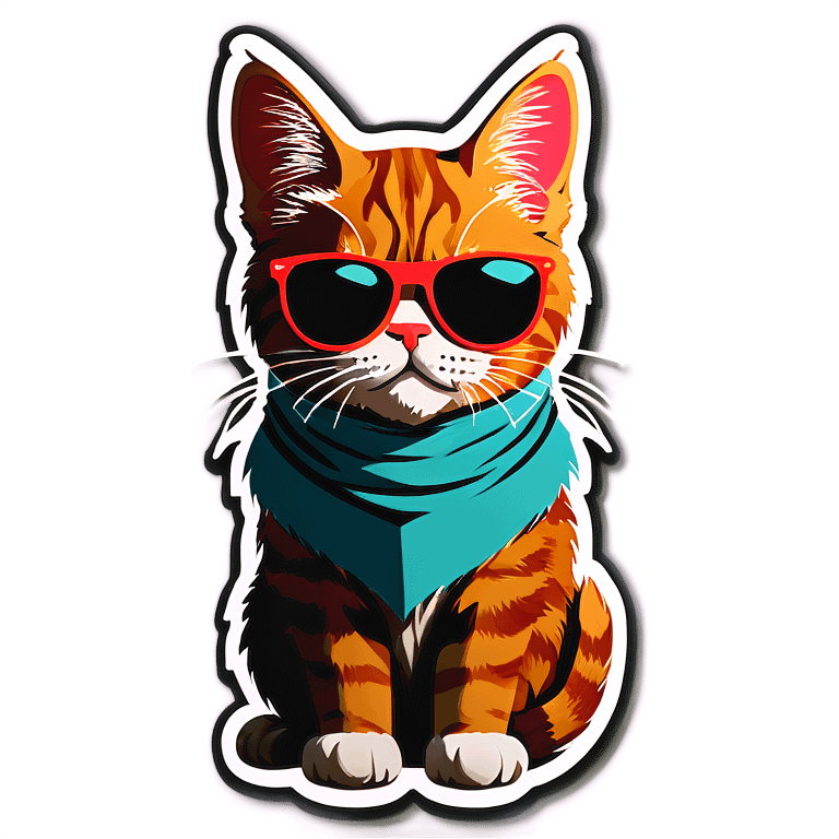 Cat with sunglasses emoji