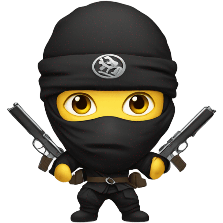 Ninja with gun emoji