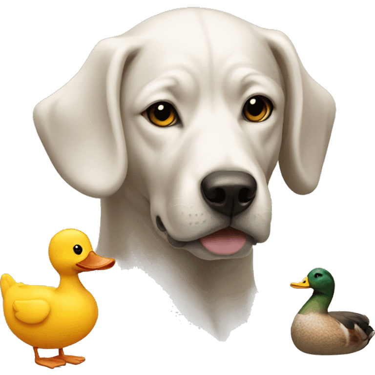 dog with a duck emoji