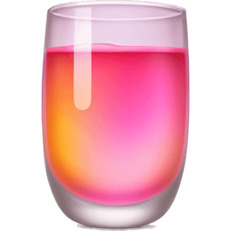 Glass with orange pink liquid inside emoji