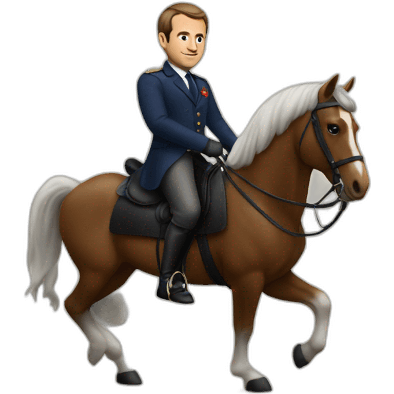 Emanuel Macron sur cheval emoji