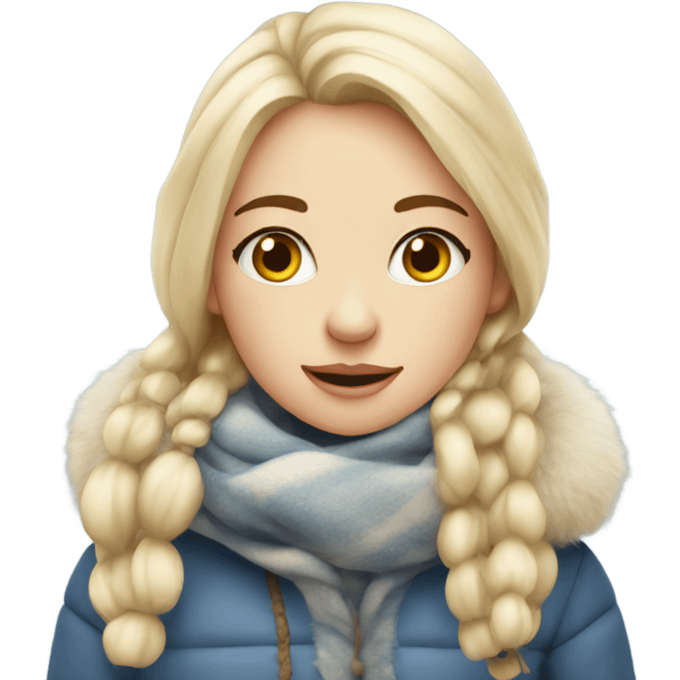 cozy beautiful finnish blond winter girl emoji