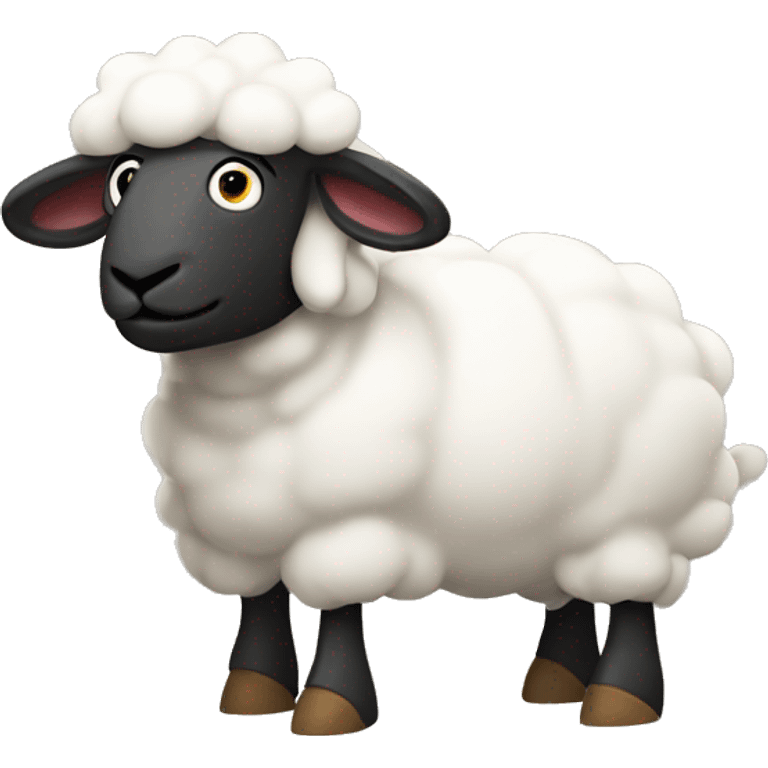 Sheep shooting out of a canon emoji