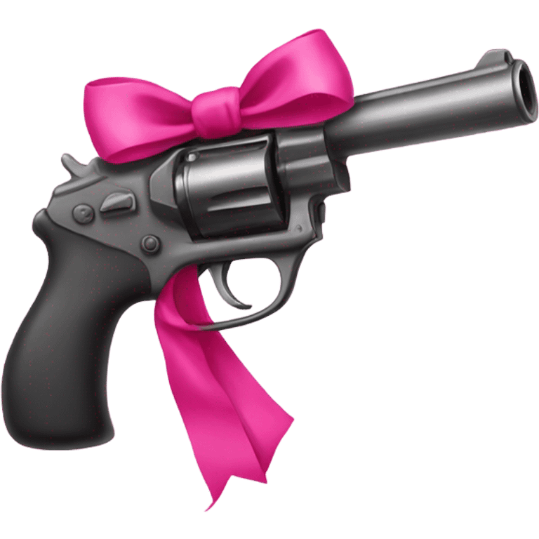 Gun with pink bow emoji