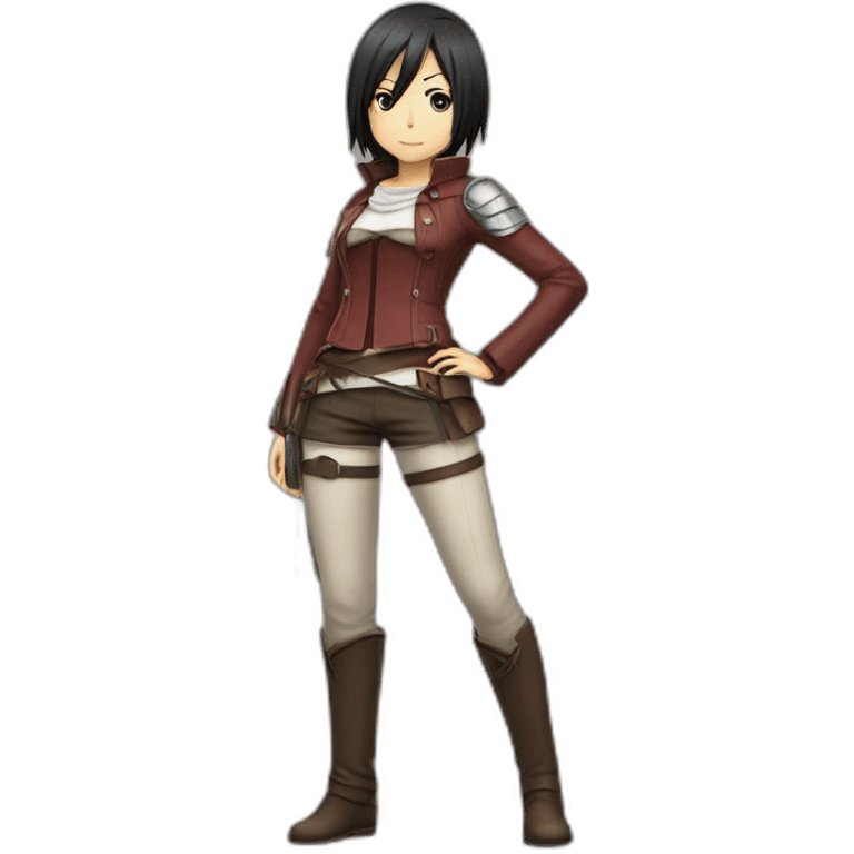 mikasa ackerman full body emoji