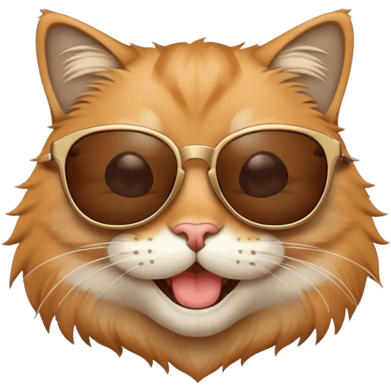 Cool cat smiling with sunglasses emoji