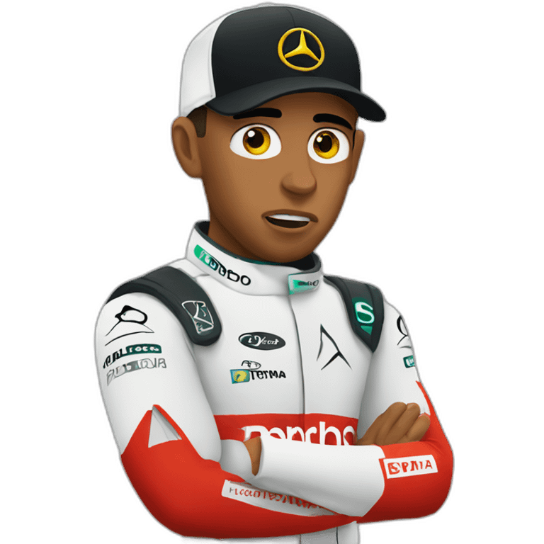 Lewis hamilton scared to death emoji