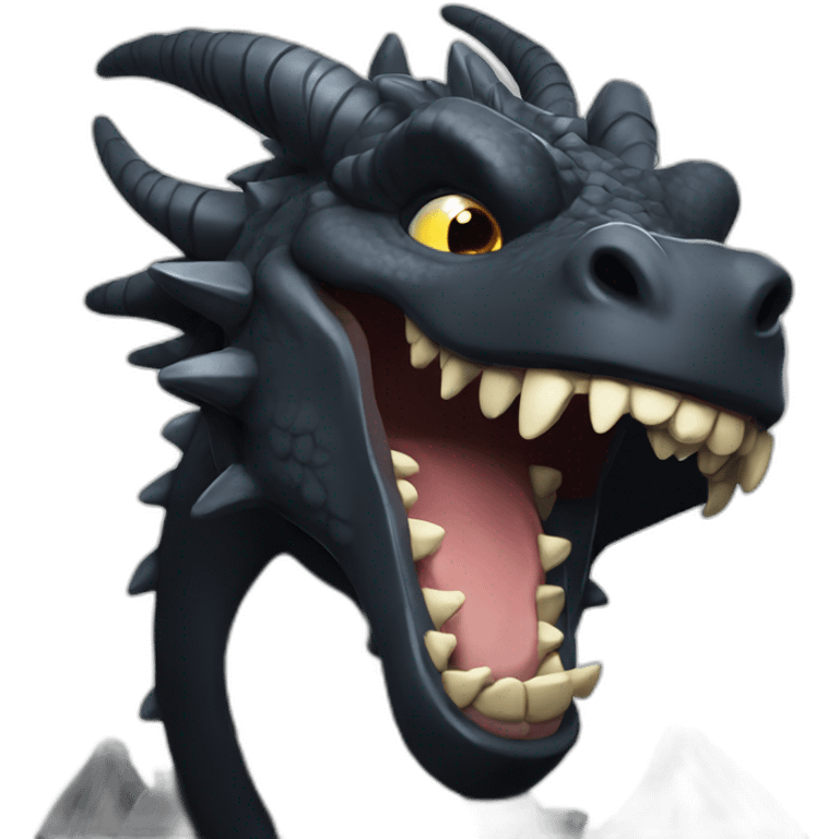 black dragon laughing emoji