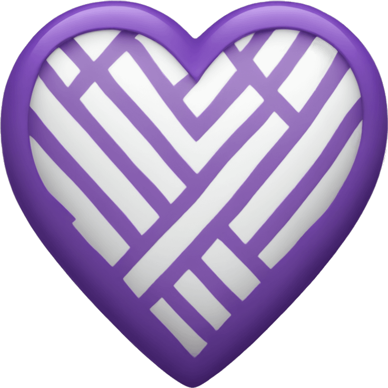 Purple and white heart emoji