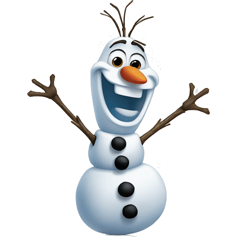 Olaf from the movie frozen skating emoji