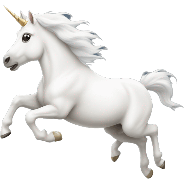 white unicorn running emoji