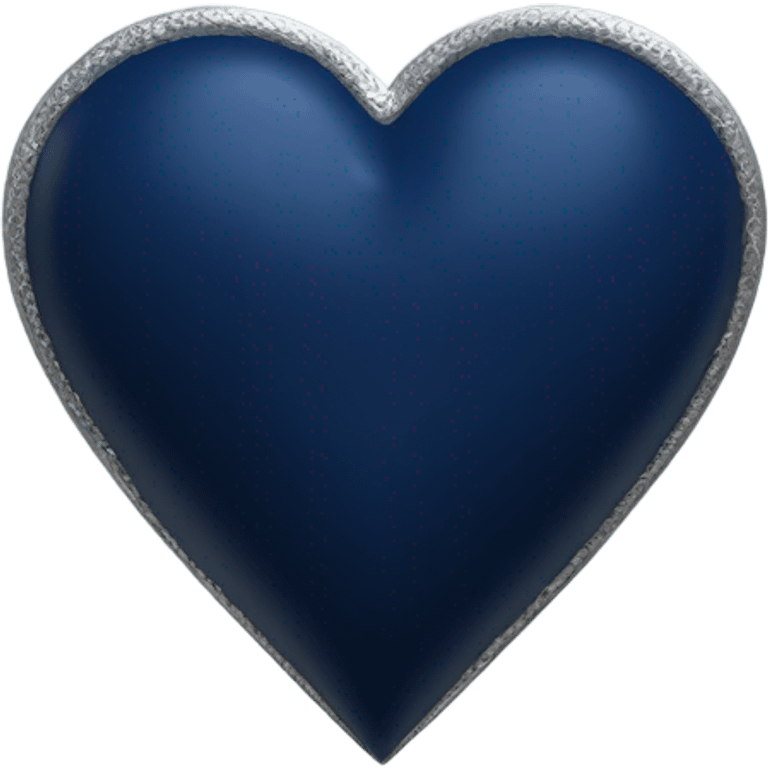 Midnight blue silver heart  emoji