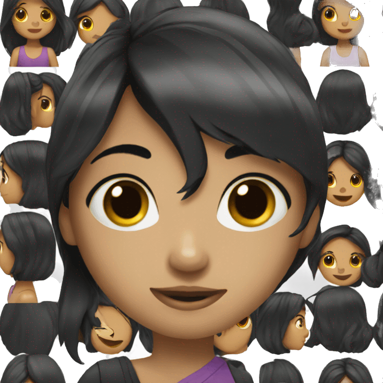 girl with black hair  emoji