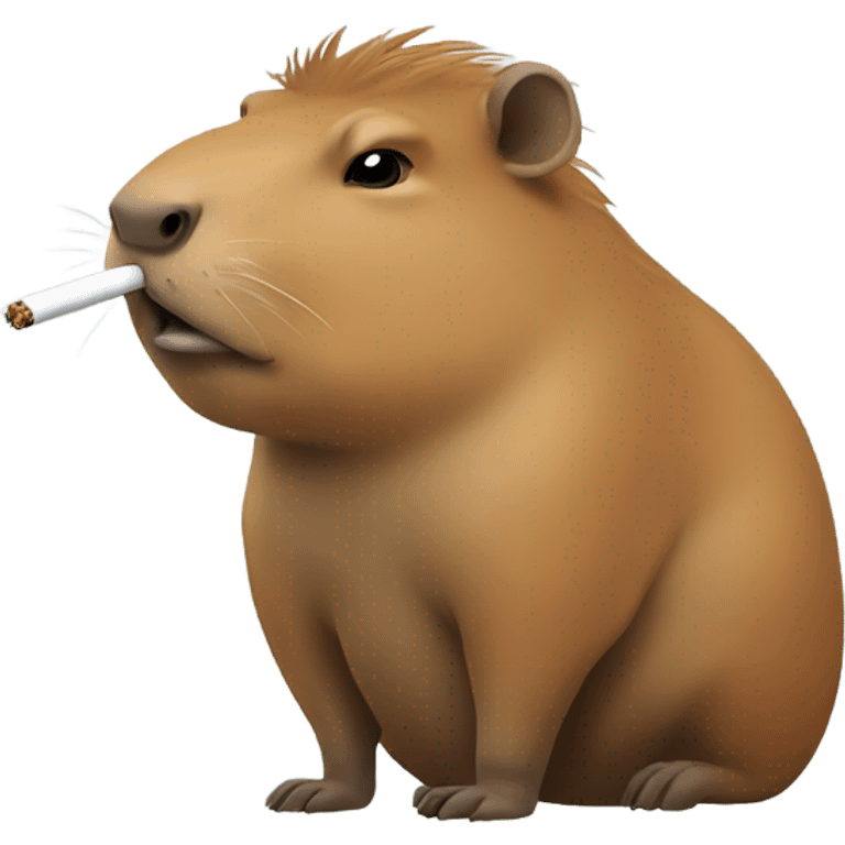 Capybara smoking  emoji