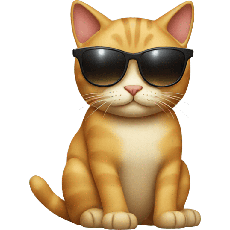 Cat with sunglasses emoji