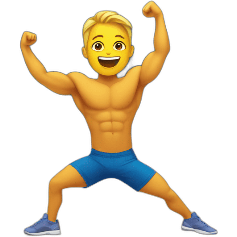 Bailando en el gimnasio emoji