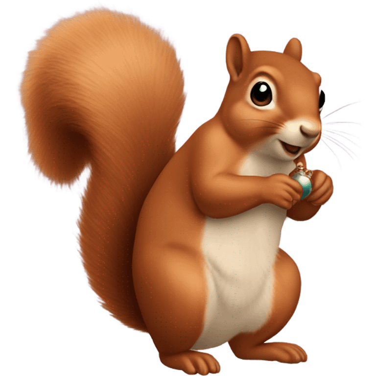 Squirrel with bells emoji