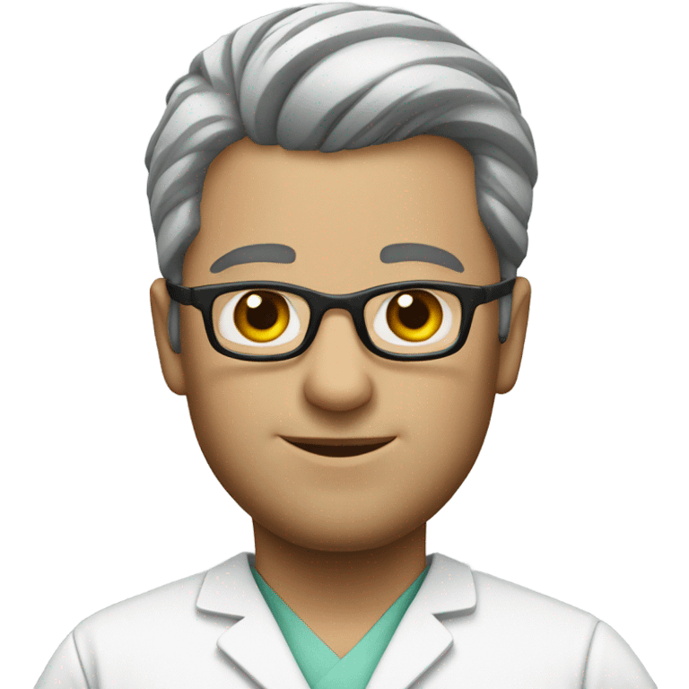 white man surgeon glasses  emoji