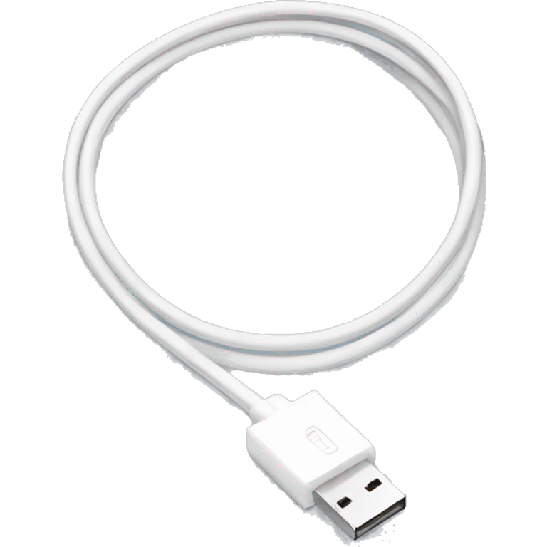 White usb cable emoji