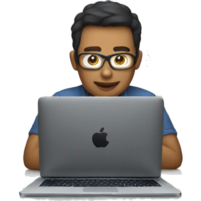 developer typing on macbook emoji