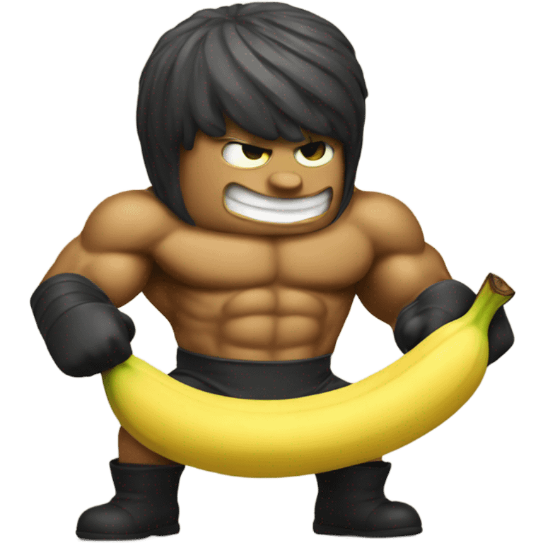 Very muscular banana man emoji