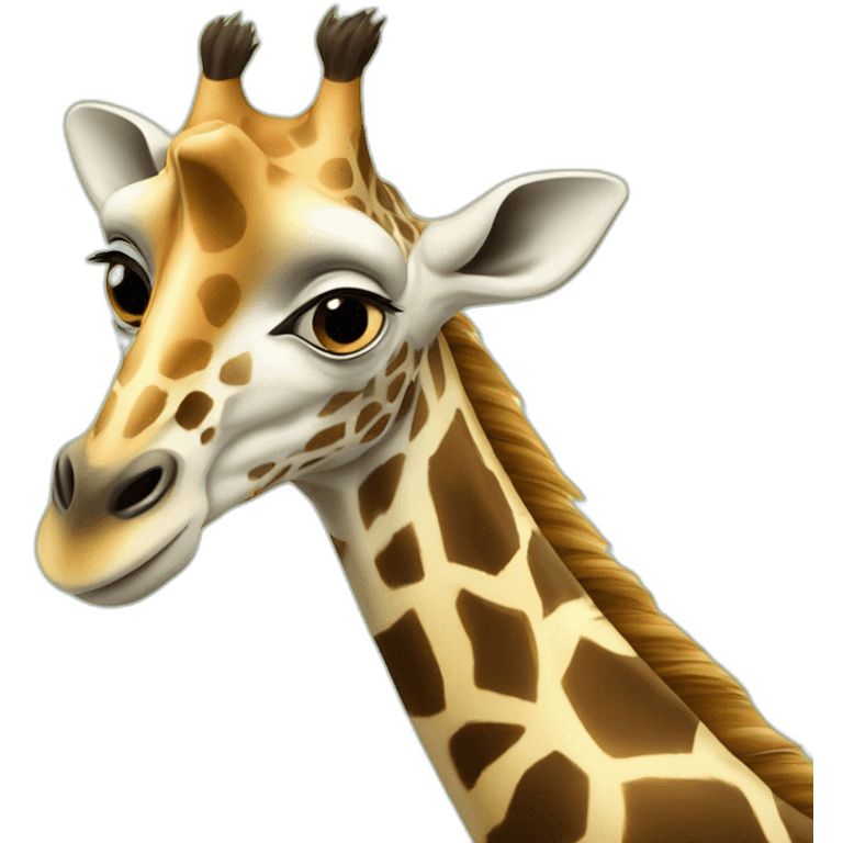 Girafe sur tortue emoji