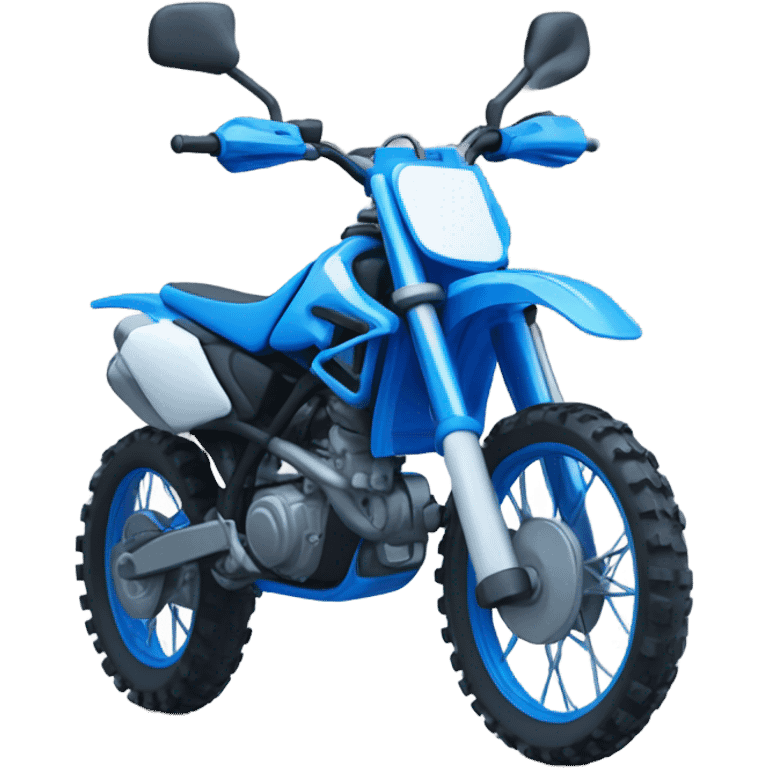 A blue dirt bike emoji