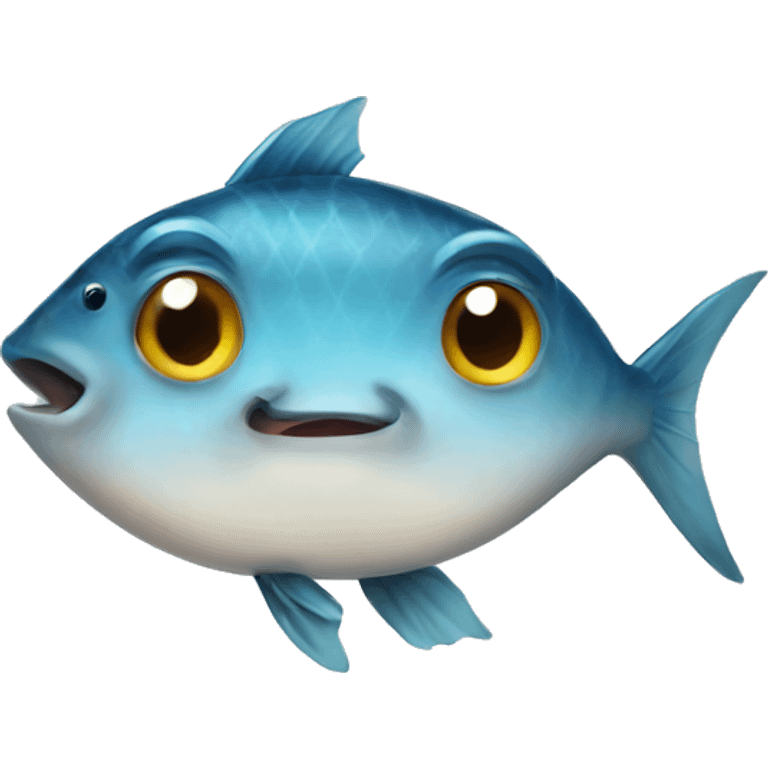 Fish with cat face  emoji