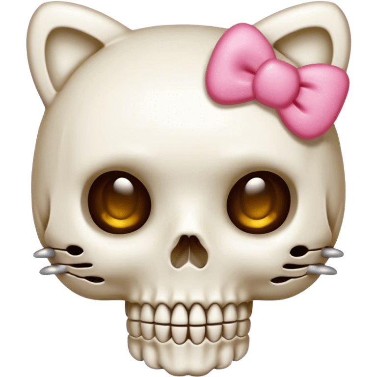 Hello kitty skull emoji