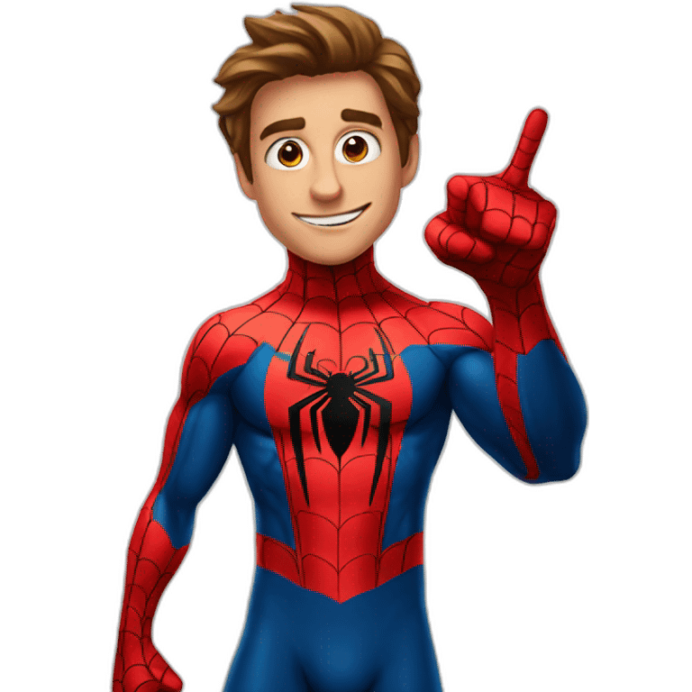 spiderman pointing at spiderman emoji